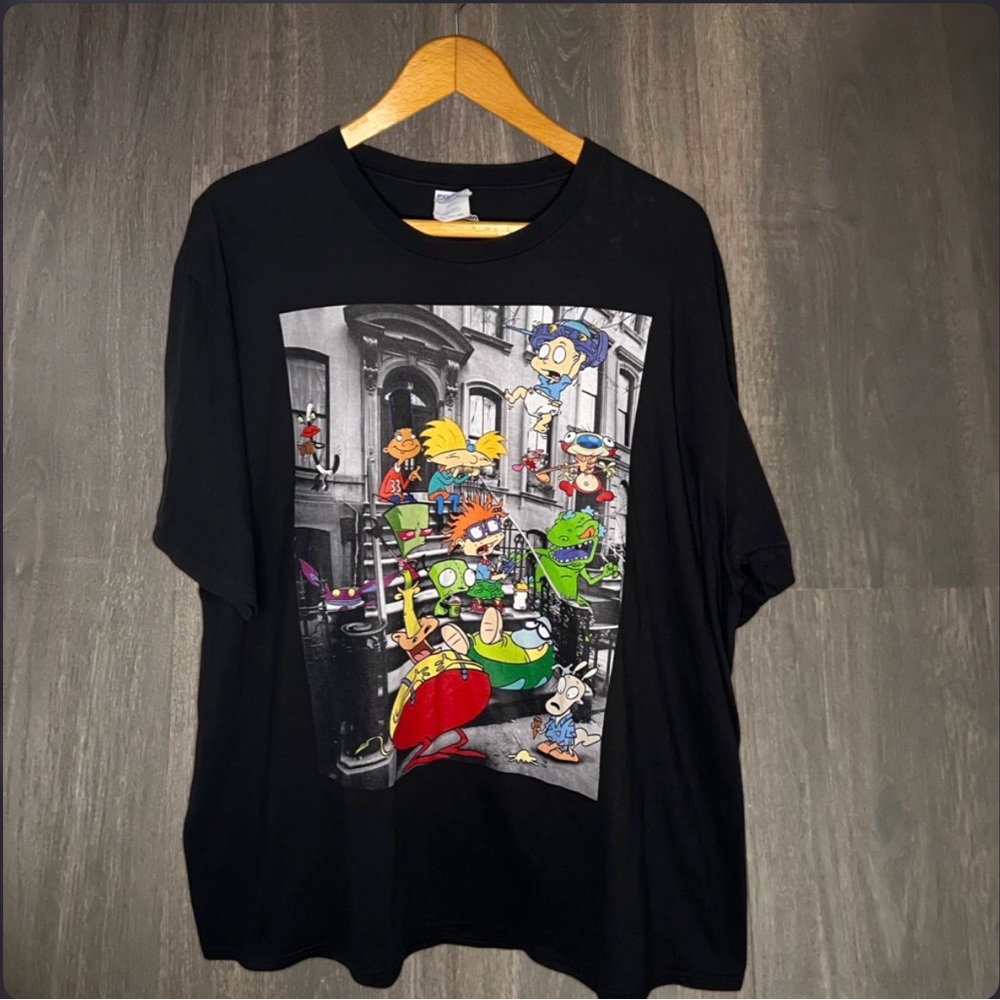 Nickelodeon 90s Cartoon Graphic Tee 2X Rugrats Hey Arnold